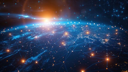 Poster - Global Network Connection - Abstract Illustration