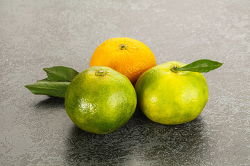 Fresh ripe sweet juicy mandarins