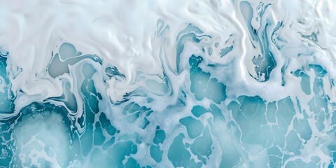 Wall Mural - Swirling Tidal Pool Currents Captured in Abstract Watercolor Art with Blue Marble Effect. Concept Watercolor Art, Tidal Pool Currents, Blue Marble Effect, Abstract Painting, Swirling Patterns