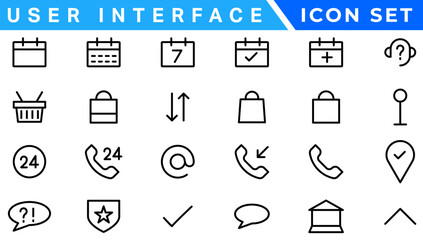 Poster - Mega set of ui ux icons, user interface icon set collection