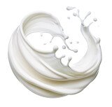 milk splash isolated on white