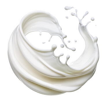 milk splash isolated on white