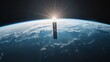 © Paul - Cutting-edge satellite deployed in orbit, advanced technology and sleek design, with Earth's curvature and the infinite expanse of space as a backdrop