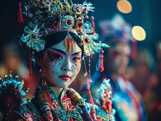 Chinese Opera Actress in Traditional Costume.