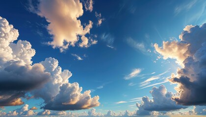 Wall Mural - Dramatic Sky with Clouds.