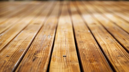 Poster - Wooden planks on floor background with copy space