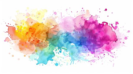 Aufkleber - Abstract watercolor splashes in colorfull, perfect for artistic topics.