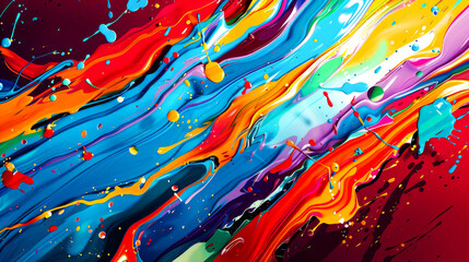 Sticker - background liquid of paint colorful for banner