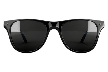 black sun glasses isolated on transparent background
