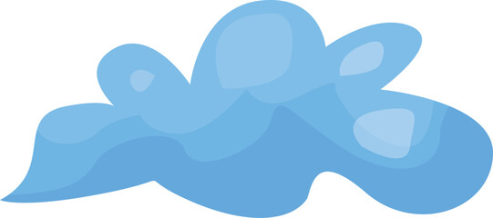 Poster - Simple cartoon cloud floating in the sky, perfect for weather and meteorology