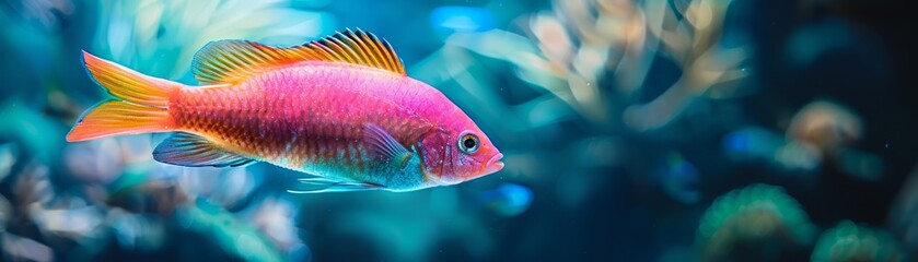 Wall Mural - Colorful Fish in an Aquarium.