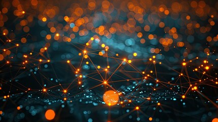 Aufkleber - Conceptual art of digital connections and networks