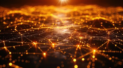 Aufkleber - Conceptual art of digital connections and networks