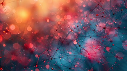 Aufkleber - Conceptual art of digital connections and networks