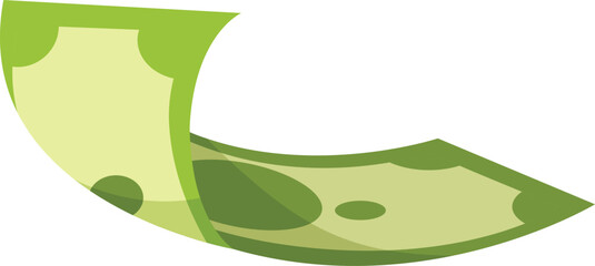 Poster - Green banknote is waving in the wind