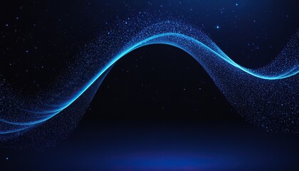 blue light dots creates a mesmerizing digital wave pattern against a dark backdrop.200