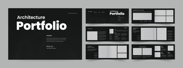 Wall Mural - landscape portfolio brochure template architecture portfolio layout.