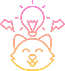 Wall Mural - Cat idea icon