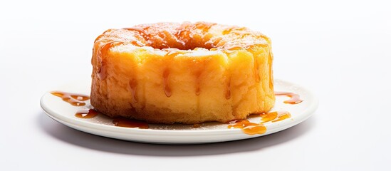 Poster - Chinese cake on a white backdrop with a copy space image for text integration.