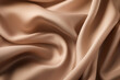 © Larysa - Processed collage of smooth wavy beige light brown satin silk cloth fabric texture. Background