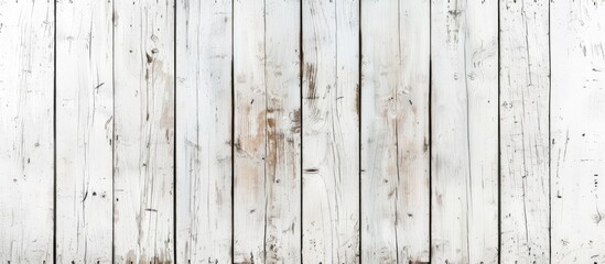 Poster - Vintage pattern layout of white aged wooden planks as a background for retro, grunge, and creative projects in construction, architecture, and interior design with copy space image.