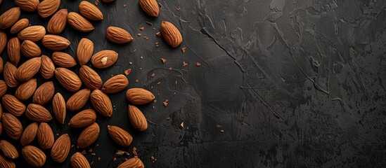 Poster - Almonds displayed with ample copy space image.