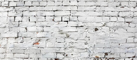 Poster - Background showing an aged, soiled white brick wall with copy space image.