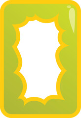 Poster - Green rounded square border with a yellow outline is creating an empty space