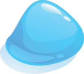 Poster - Big, blue, aqua blob lying down in isometric view
