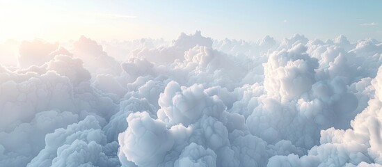 Poster - Aerial view of cloudy sky with copy space image.
