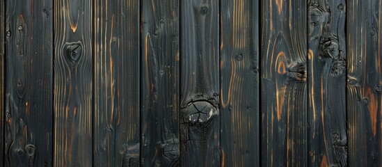 Aufkleber - Texture of a black natural wooden background with copy space image.
