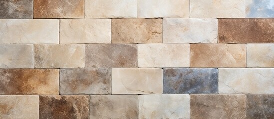 Fototapete - Stone tile pattern background with complimentary copy space image for product or advertising designs.