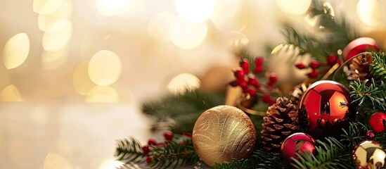 Aufkleber - Close-up shot of New Year decorations with copy space image.