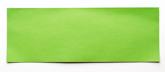 Leinwandbilder - Green paper with blank space for text isolated for use as a copy space image on a white background.