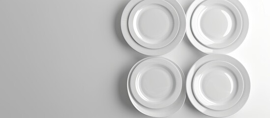 Poster - Isolated ceramic plates specially designed with copy space image.