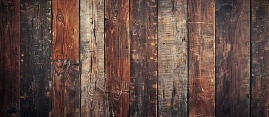 Aufkleber - Wooden planks with a rustic texture make for a captivating background with copy space image.