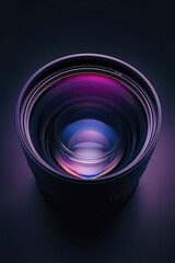 Poster - Close-up shot of a camera lens with a blurred background, ideal for photography or technology-related contexts