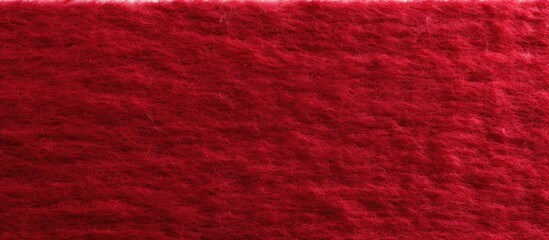 Leinwandbilder - Rectangular red felt fabric texture background isolated on white with copy space image.