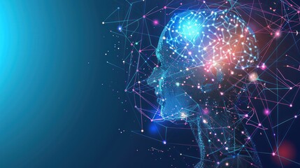Poster - Digital Portrait of a Human Brain Connected by Network
