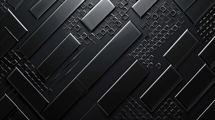 Fototapete - Professional dark gray background with sleek metallic accents.