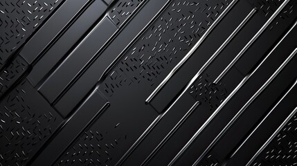 Fototapete - Professional dark gray background with sleek metallic accents.