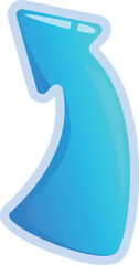 Poster - Blue arrow pointing up representing positive trend, growth and success