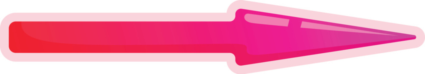 Poster - Cartoon pink arrow is pointing to the right