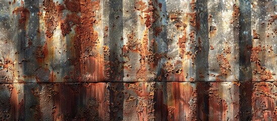 Aufkleber - Rusty painted metal surface with shadows creates a textured backdrop with copy space image