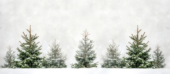 Aufkleber - A white card with a Christmas tree background provides ample copy space for your ad greetings or logo