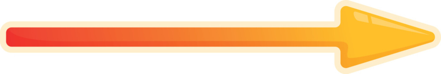 Poster - Gradient arrow is pointing to the right, with a gradient of red to yellow