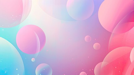 Aufkleber - Soft pastel gradient with geometric shapes