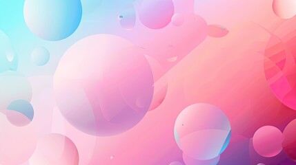 Aufkleber - Soft pastel gradient with geometric shapes