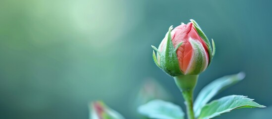 Aufkleber - Close up of a flower bud with copy space image