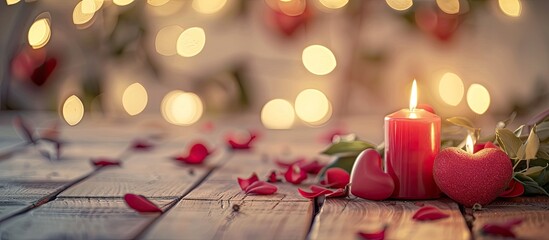 Poster - Concept for Valentine s day with a copy space image to create a romantic and celebratory ambience